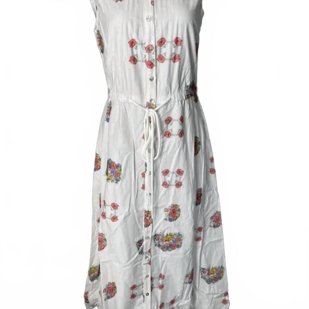 NEW LA'/SIMONA women’s floral maxi dress & cardigan set in white/blue - Picture 2 of 6